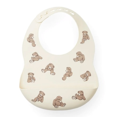 Фартук нагрудный силиконовый Мишки Happy Baby 16017